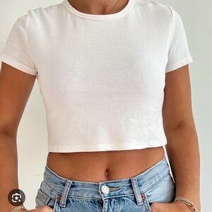 Zara Classic White Short Sleeve Tee